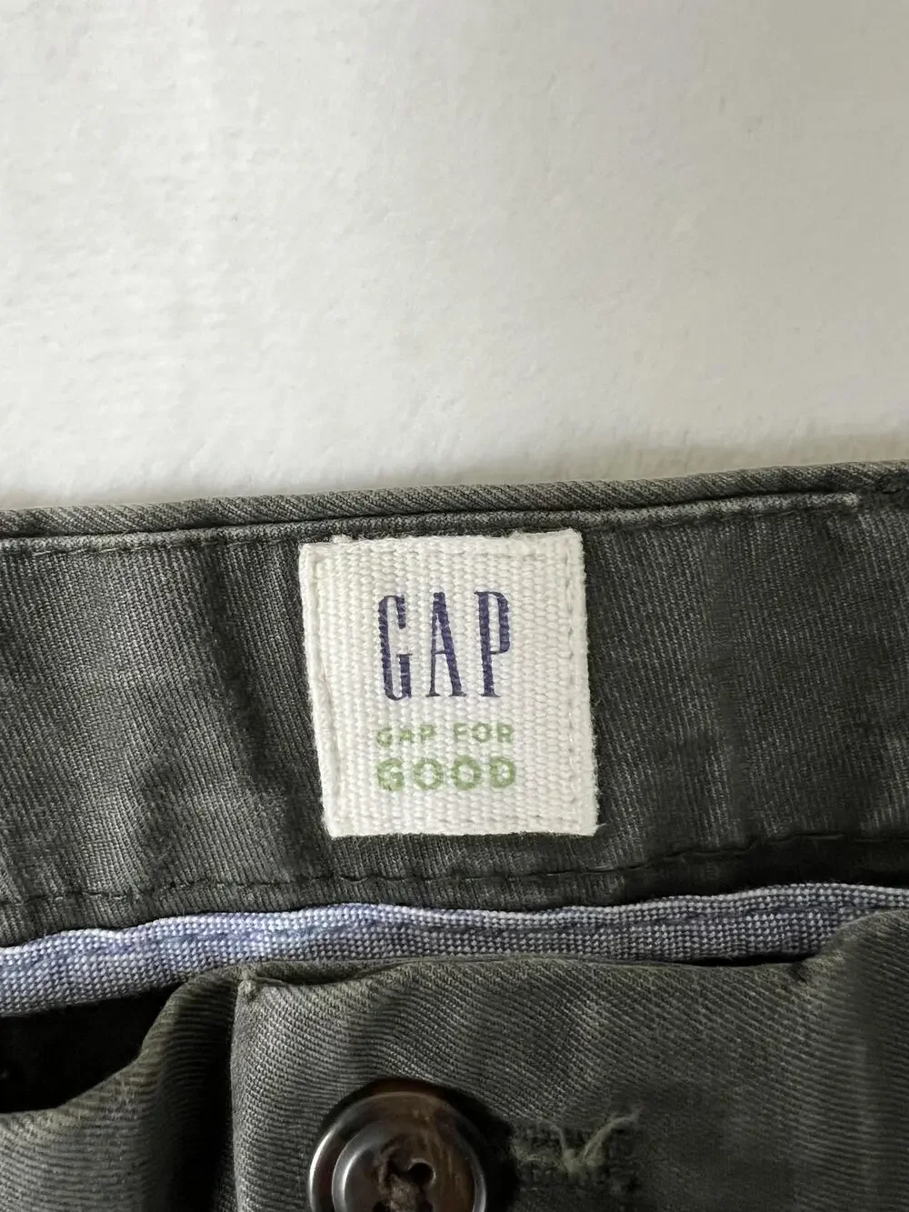Gap Chino Pants Mens 36x30 Green Straight Fit Cotton Twill GAP For Good Casual